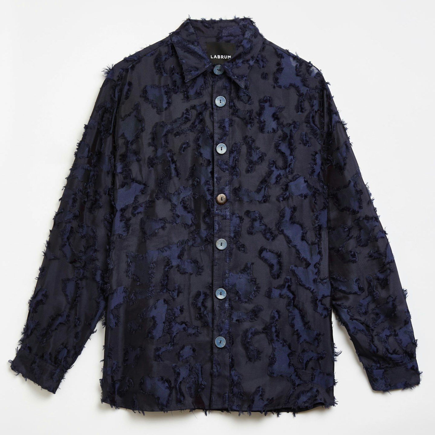 Labrum Royal Blue Textured Camo Shirt
