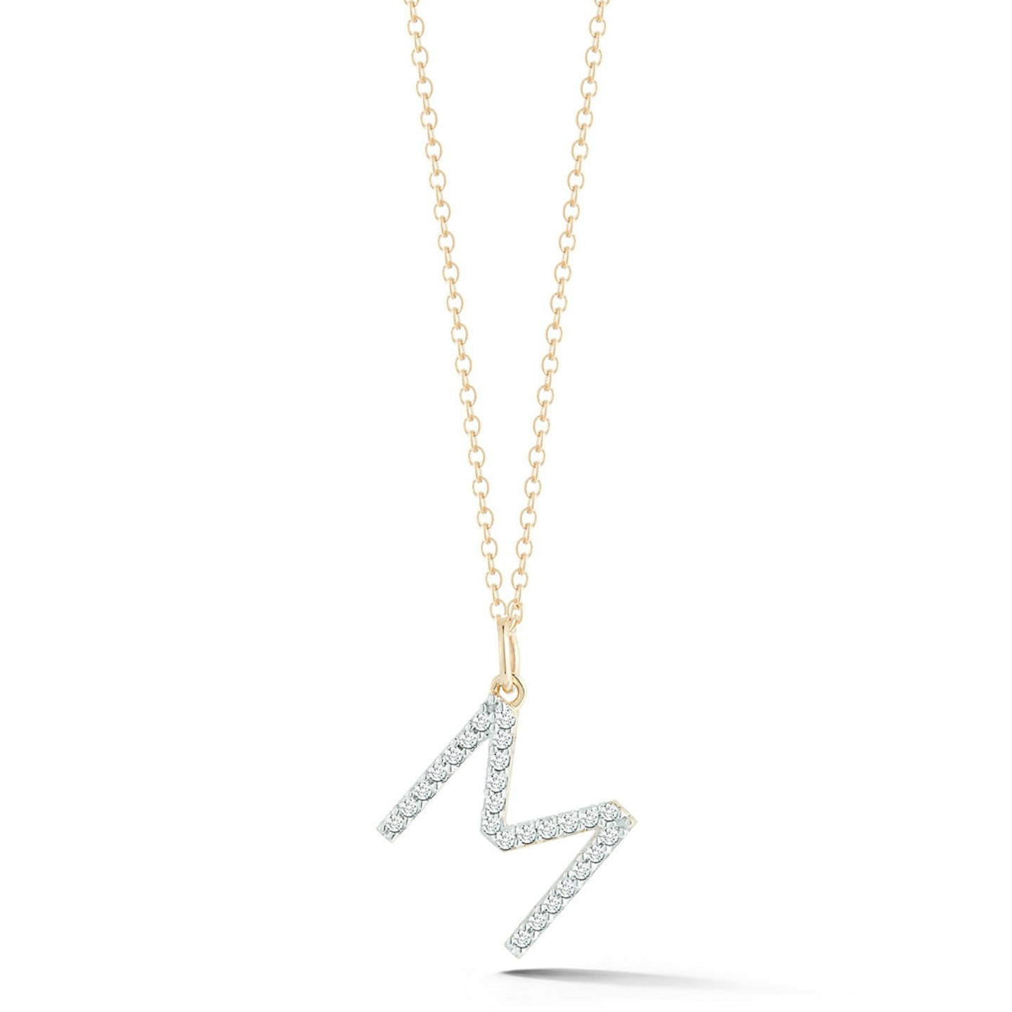 Mateo New York Gold Diamond Initial Necklace