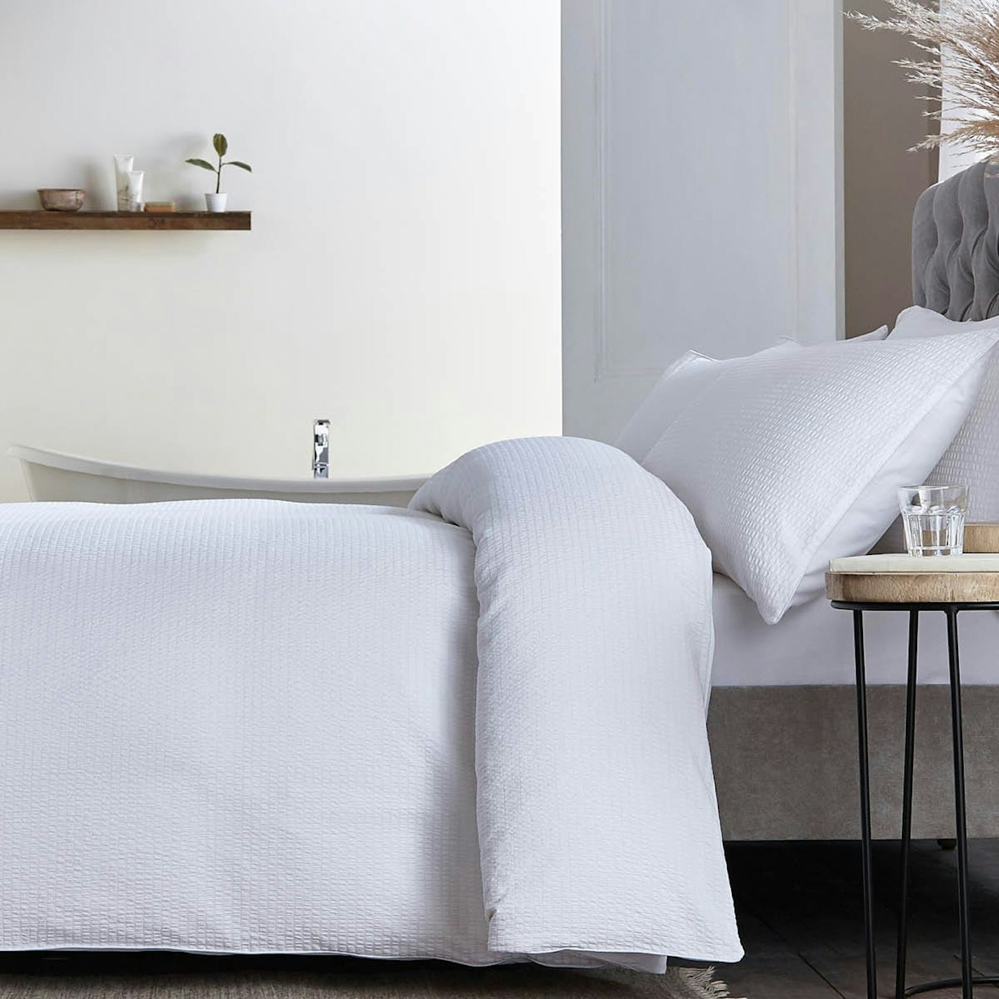 Dusk Mykonos Duvet Cover 200 TC Cotton White