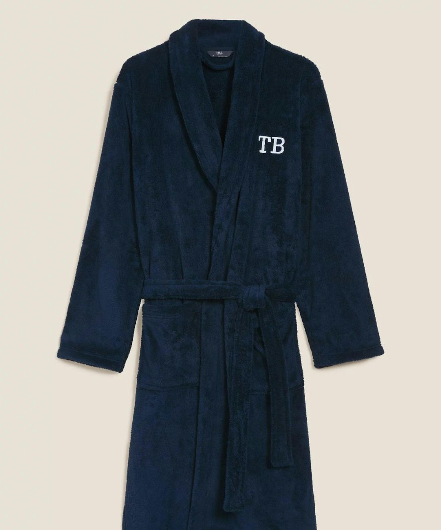 Personalised Men's Supersoft Dressing Gown, M&S