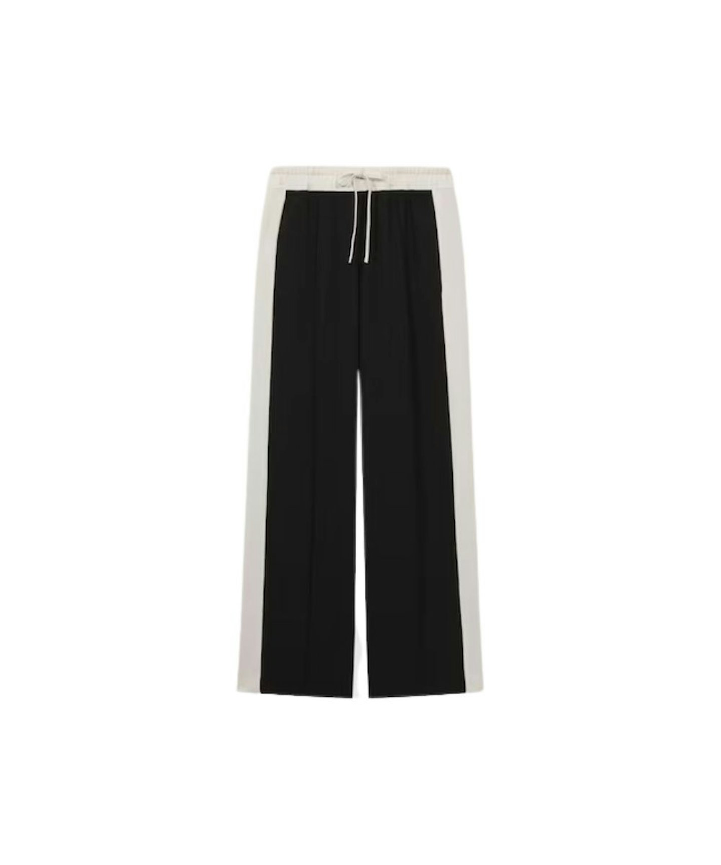 Reiss Wide Leg Contrast Stripe Trousers