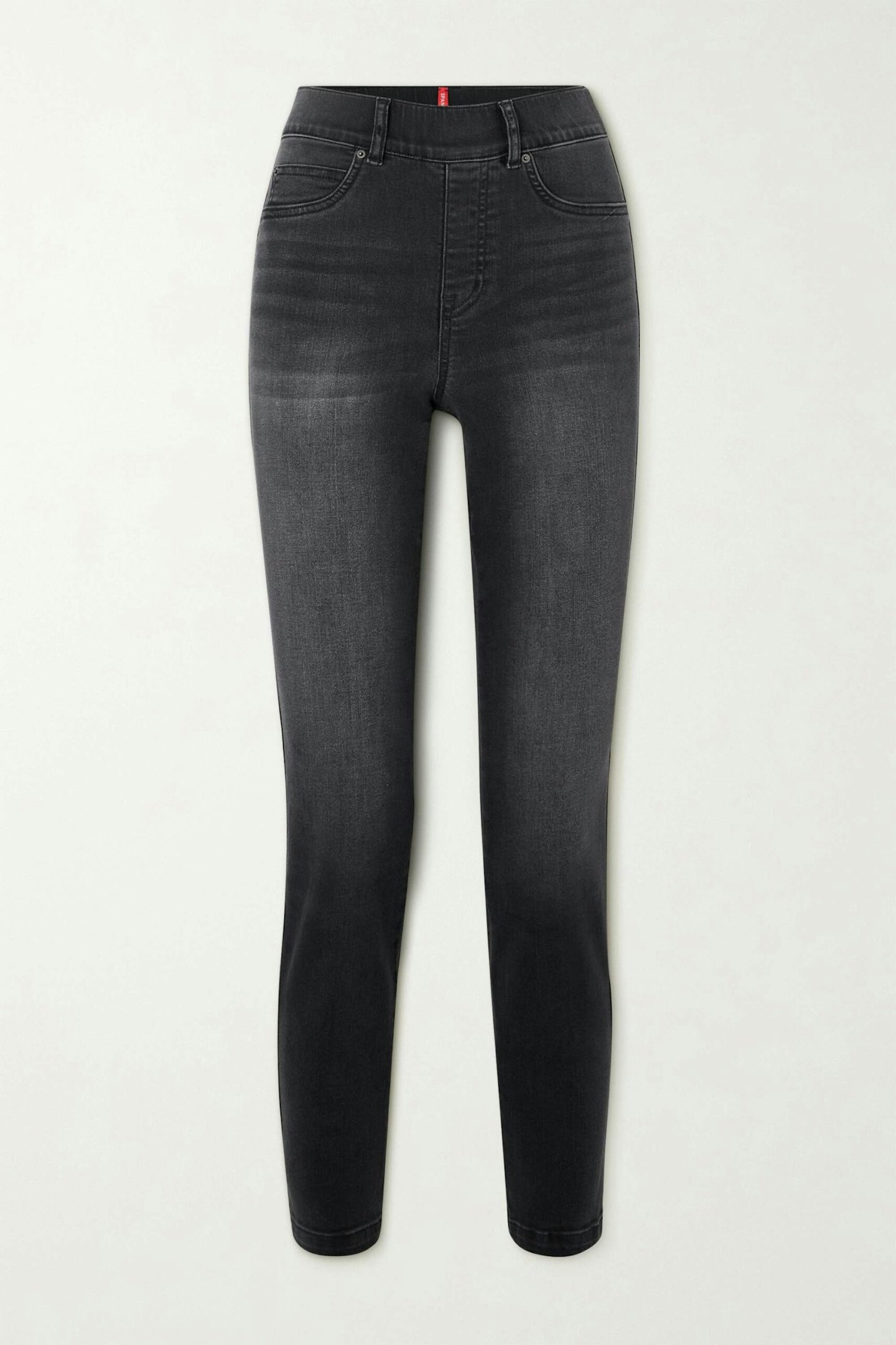 Spanx, Ankle-Cropped High-Rise Straight-Leg Jeans