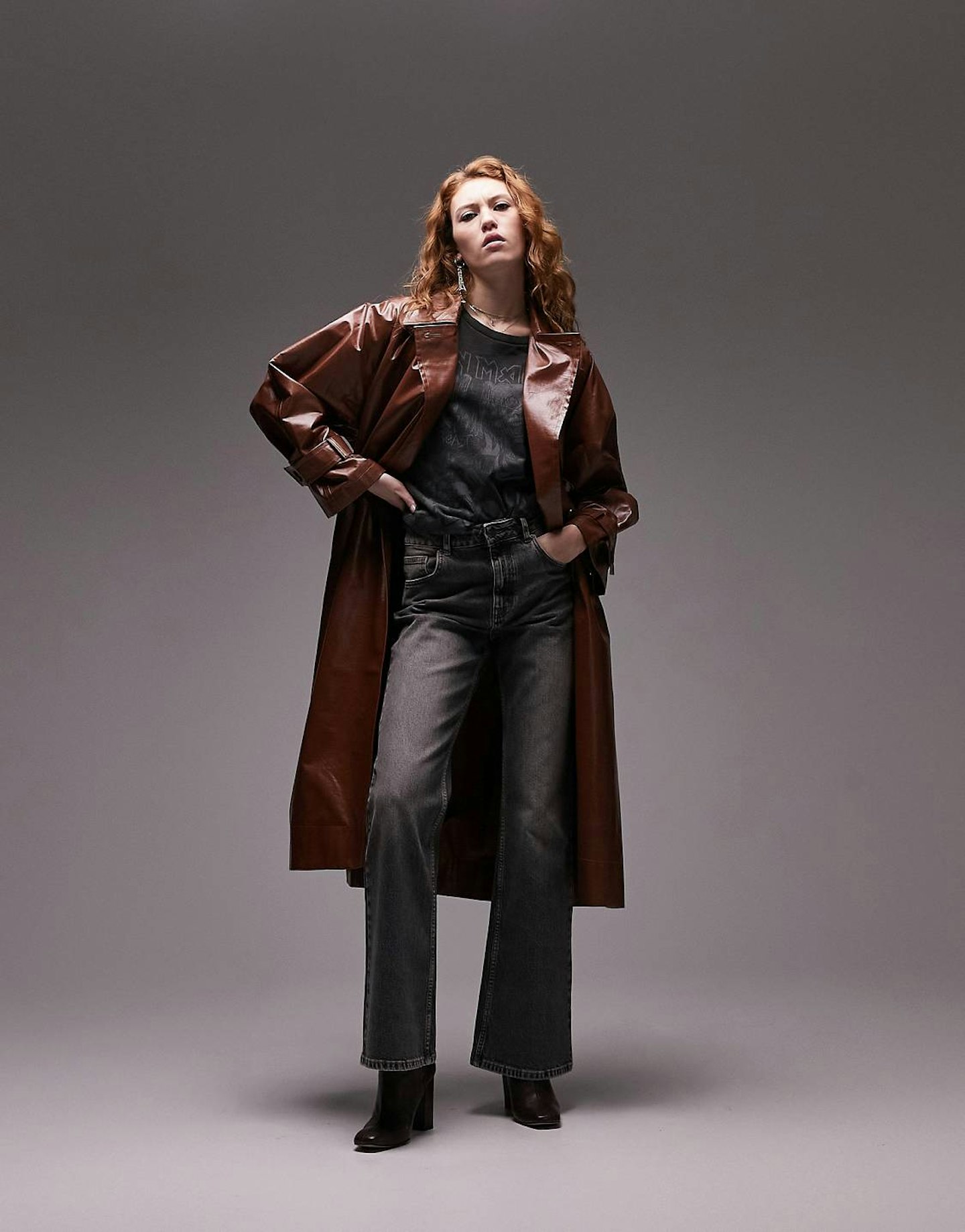 Topshop, Longline Milk Chocolate Trench