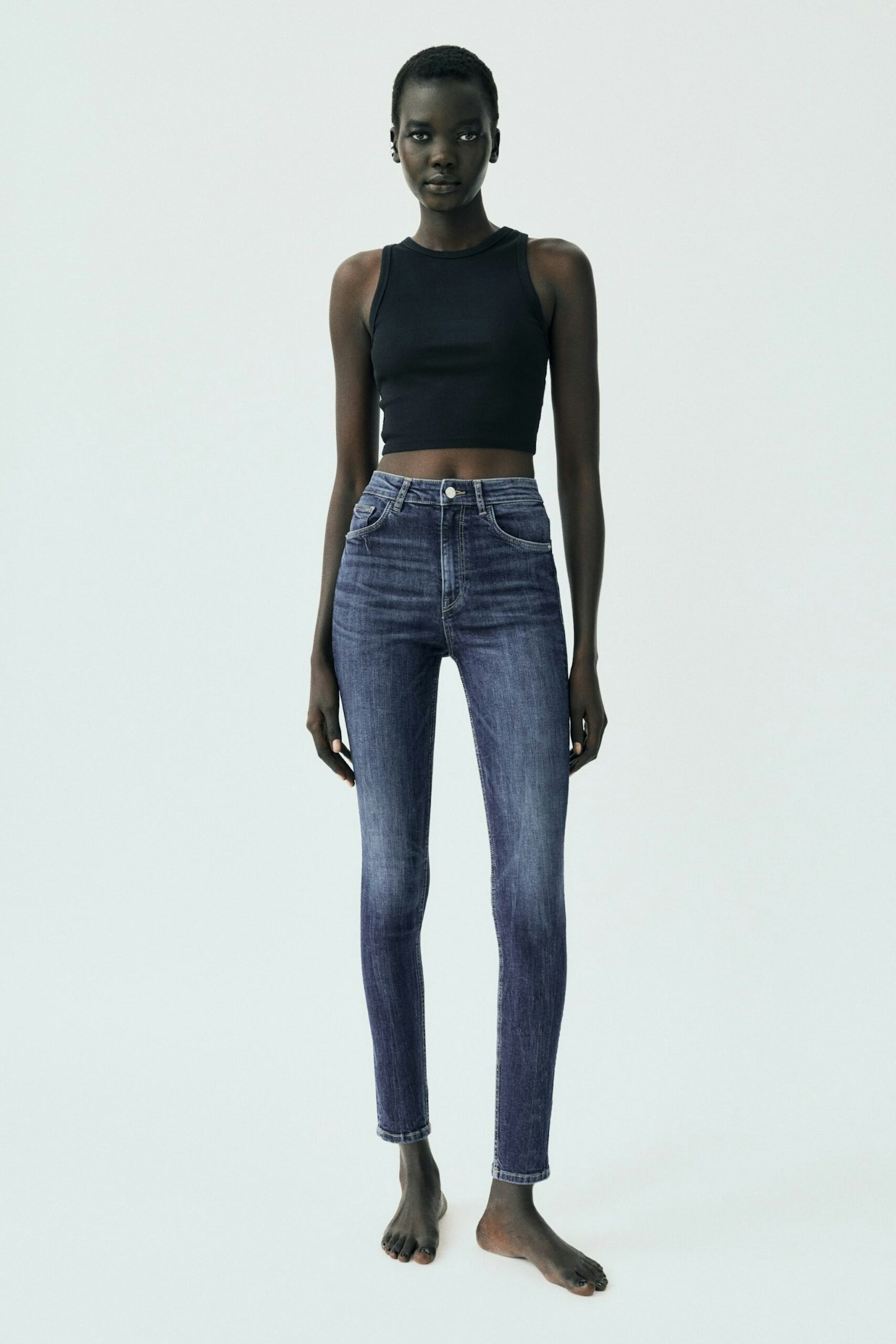 Zara, High-Rise Skinny Sculpt Jeans