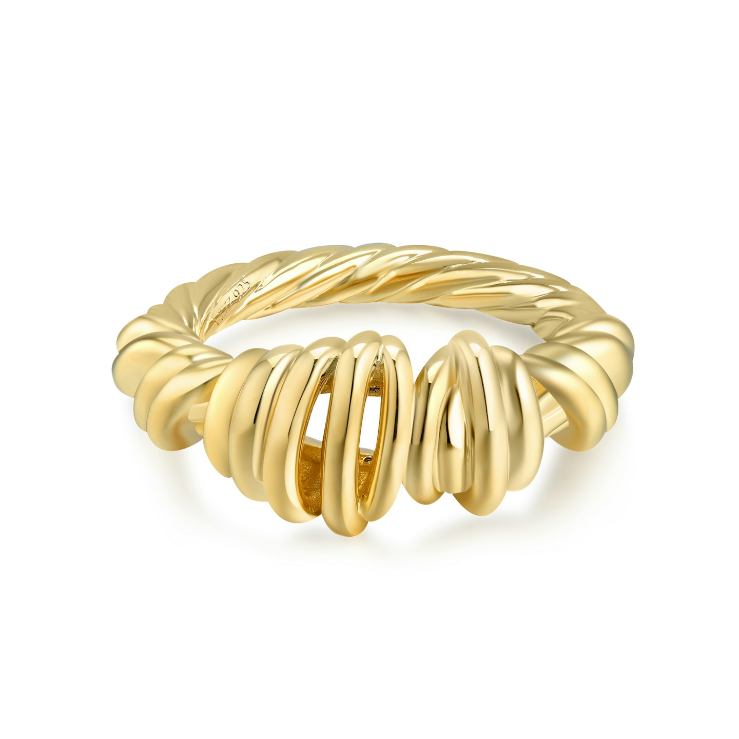 Sara Organic Spiral Gold Ring 