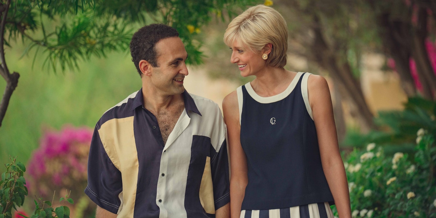 Khalid Adballa as Dodi Fayed and Elizabeth Debicki as Princess Diana