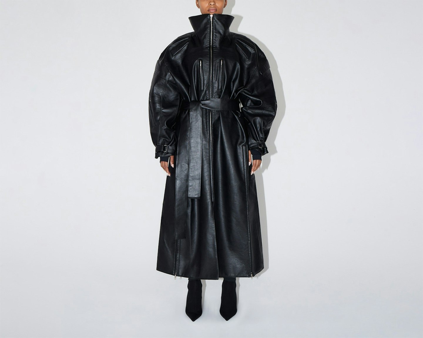 Khy Faux Leather Trench