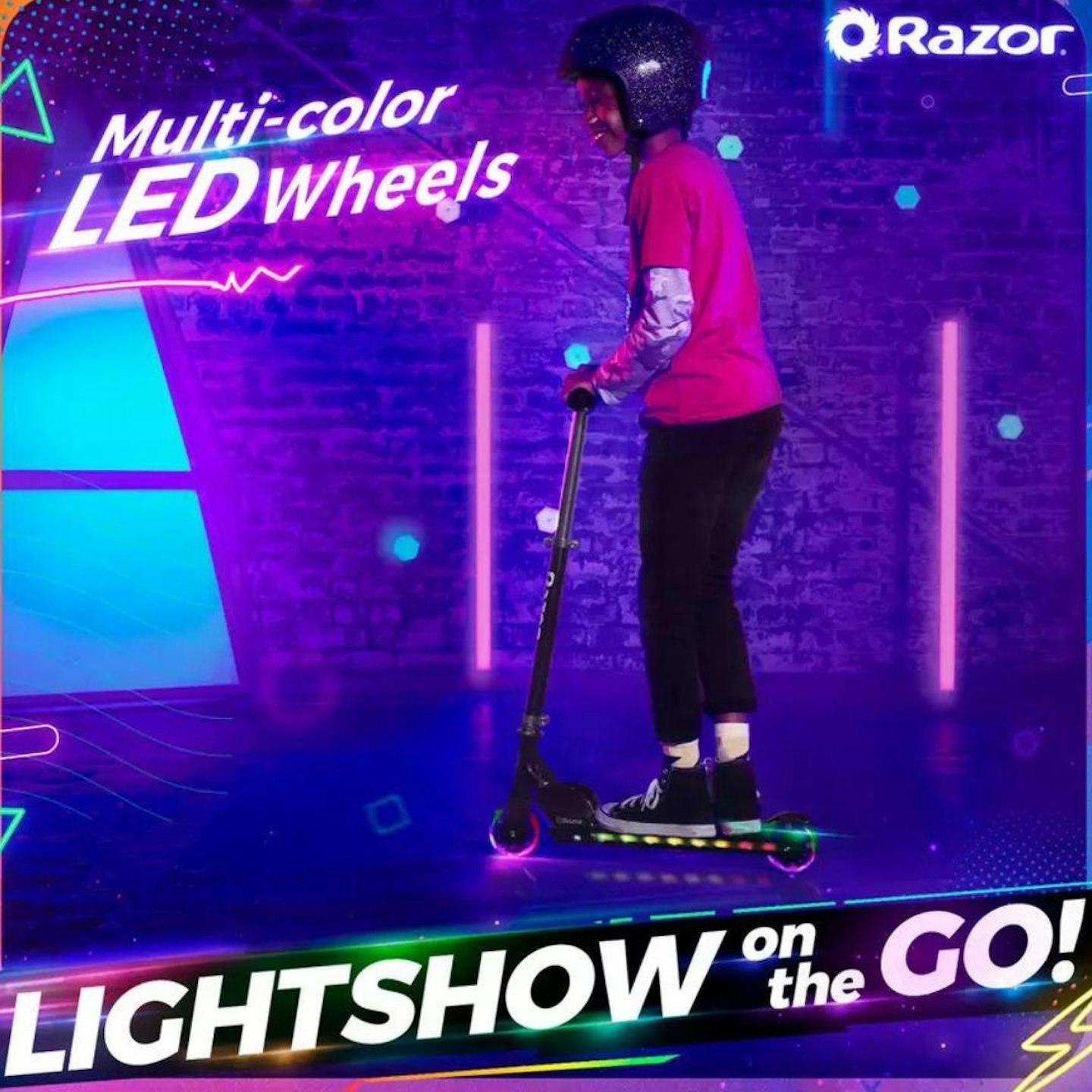 Best Christmas Gifts For Kids: Razor A+ Lightshow Folding Light Up Scooter