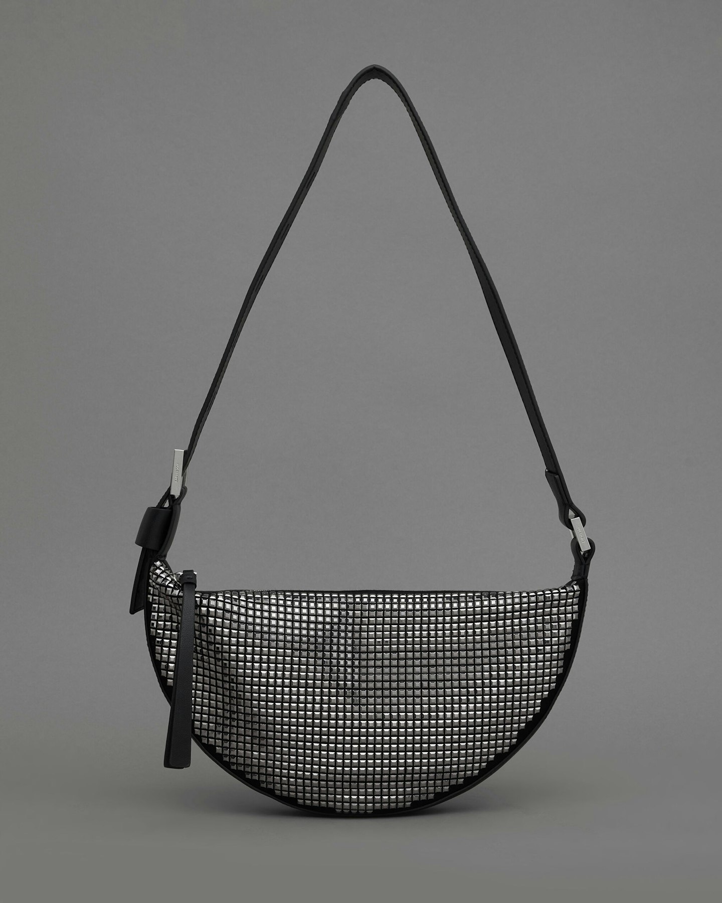 AllSaints, Half Moon Pin Studded Adjustable Bag