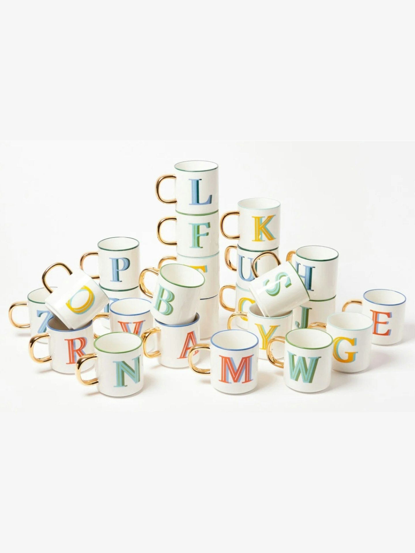Oliver Bonas Quentin Alphabet Initial Ceramic Mug