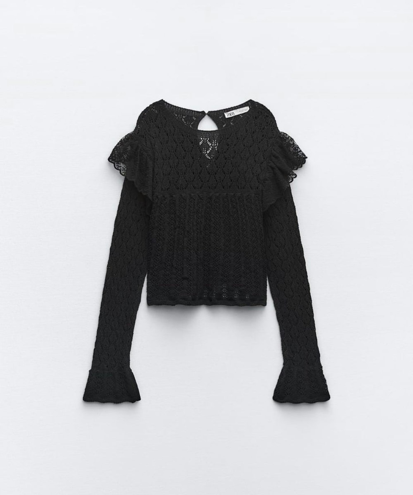 Pointelle Knit Romantic Top