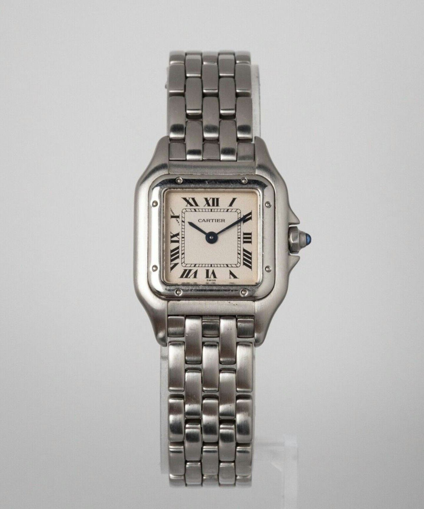 Cartier Panthere 1320 Stainless Steel Small 22MM Ladies Quartz Watch Circa 1990s