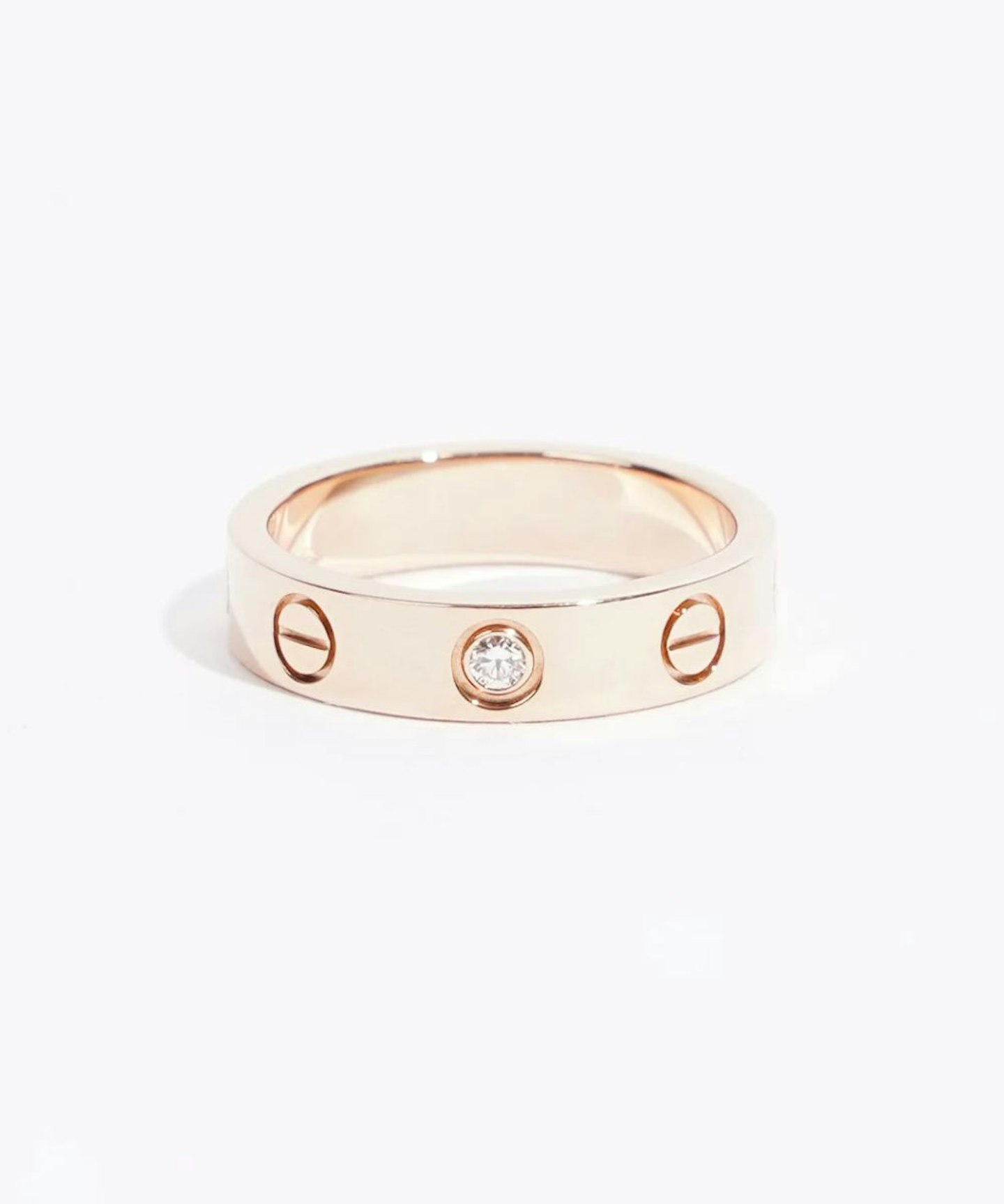 Cartier Love Wedding Band, 1 Diamond Rose Gold 46