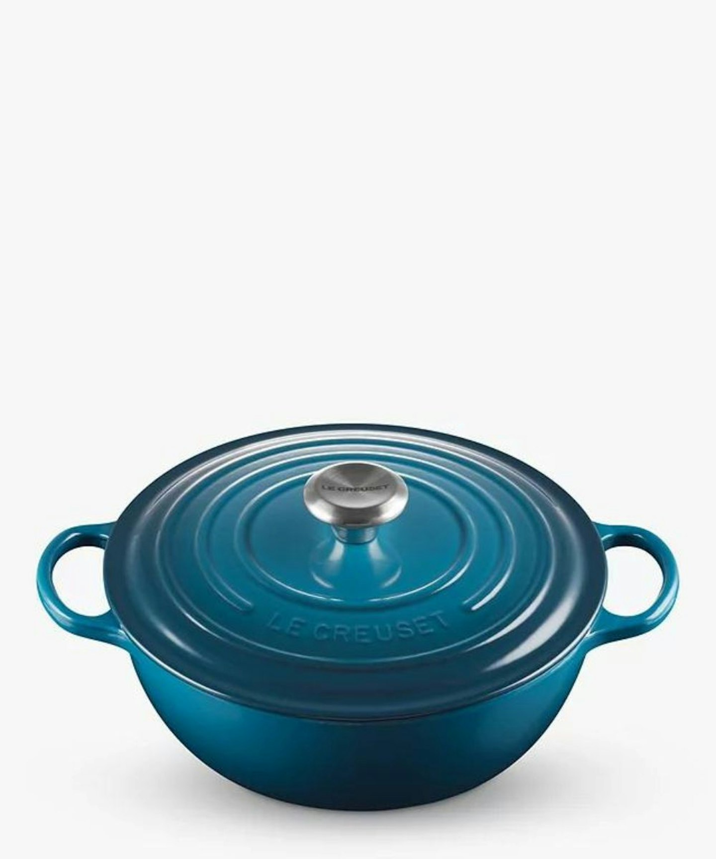 Le Creuset Cast Iron Signature Shallow Casserole, Deep Teal, 26cm
