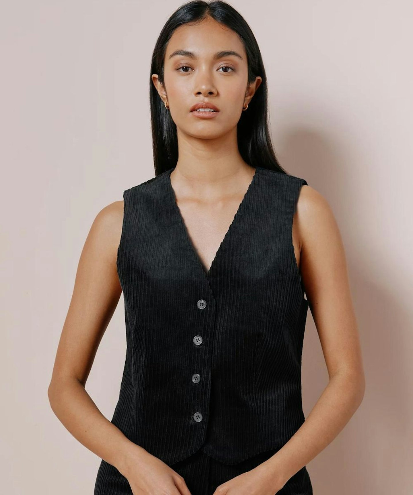 Cord Tailored Single Breasted Waistcoat