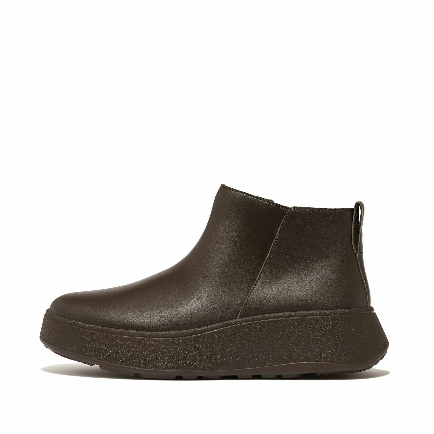 FitFlop, F-Mode Leather Flatform Zip Ankle Boots