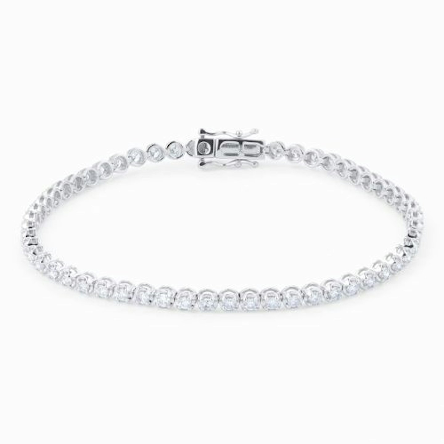 Goldsmiths 18ct White Gold 2.00cttw Line Bracelet
