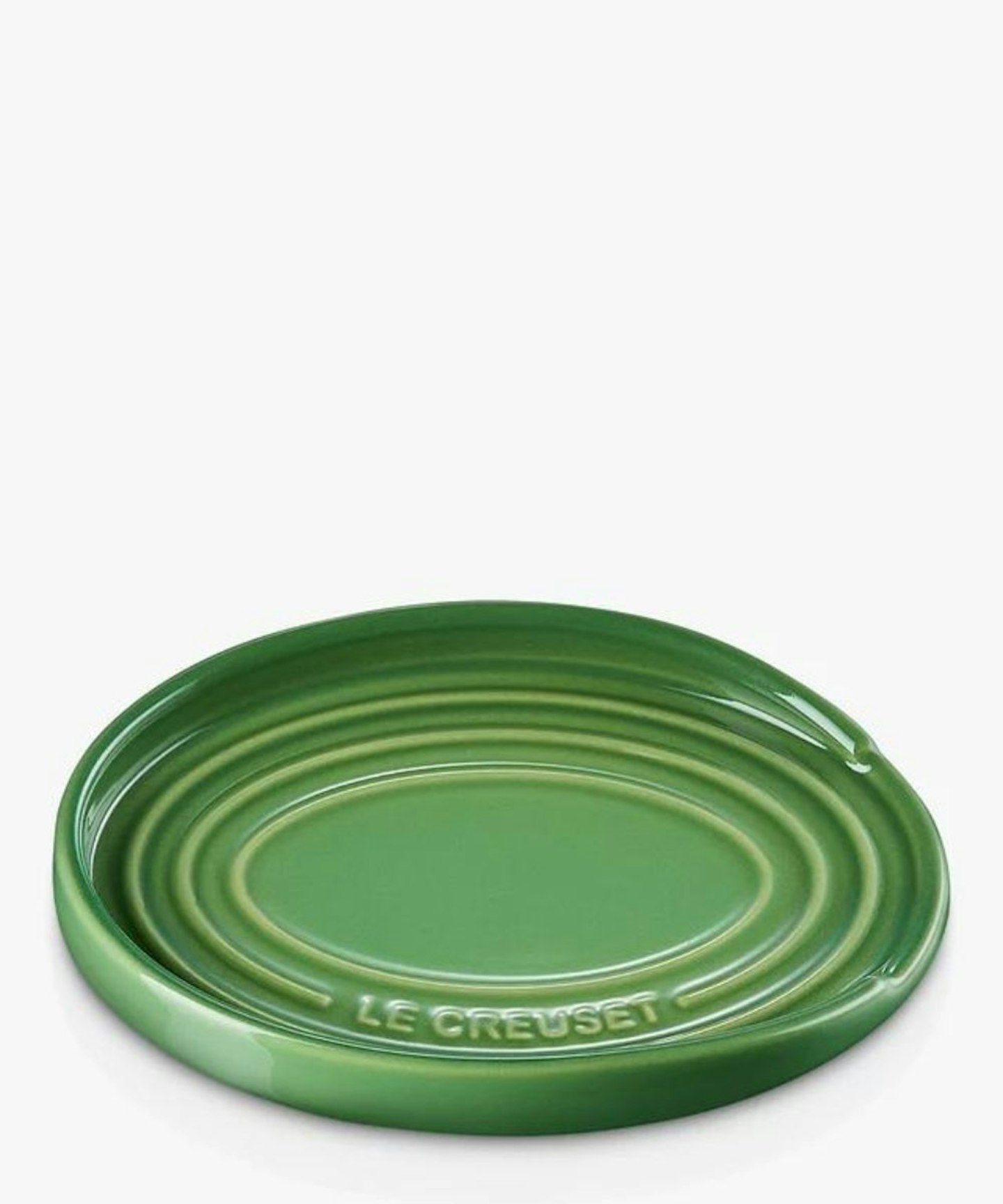 Le Creuset Oval Stoneware Spoon Rest, Bamboo