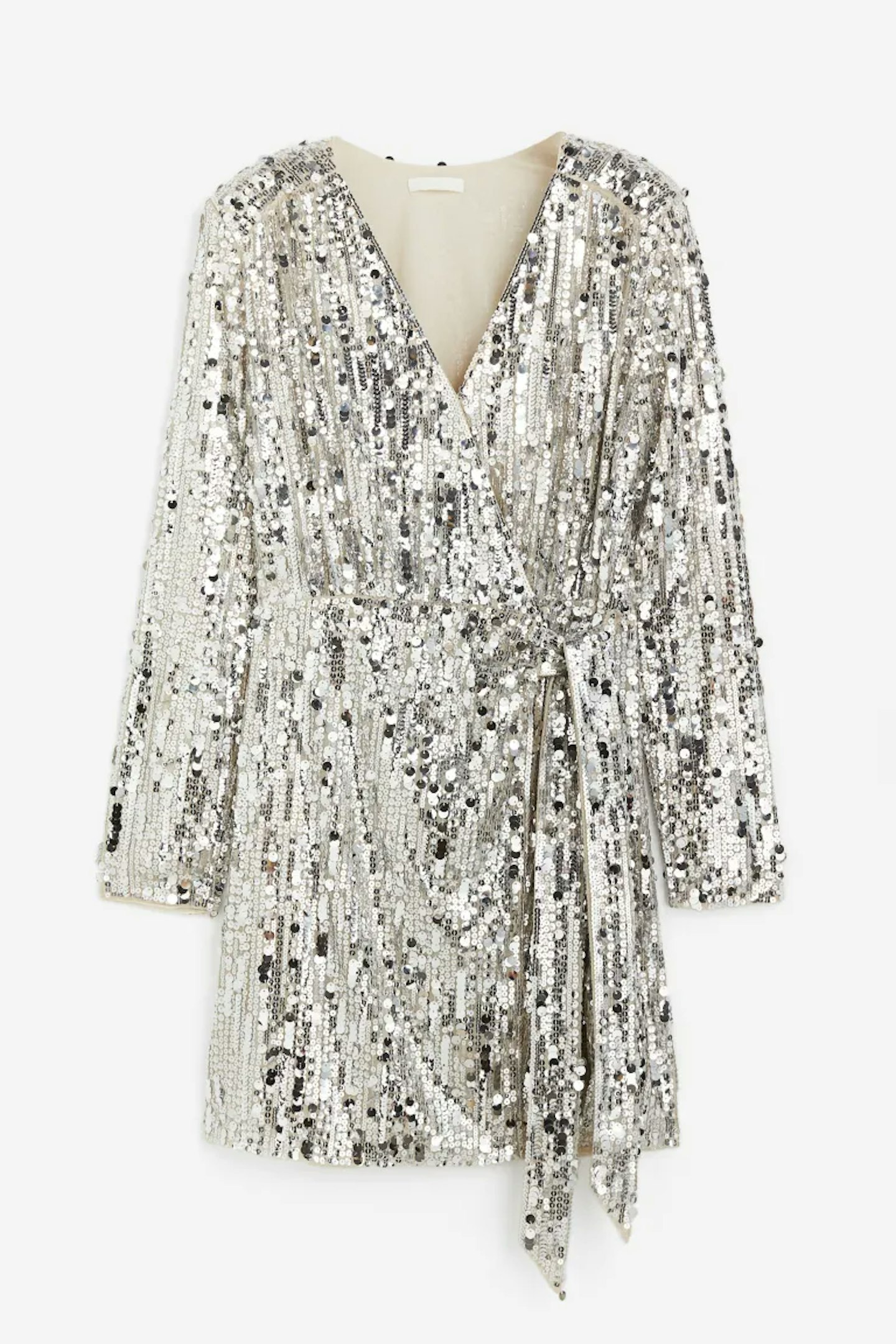 Sequinned Wrap Dress