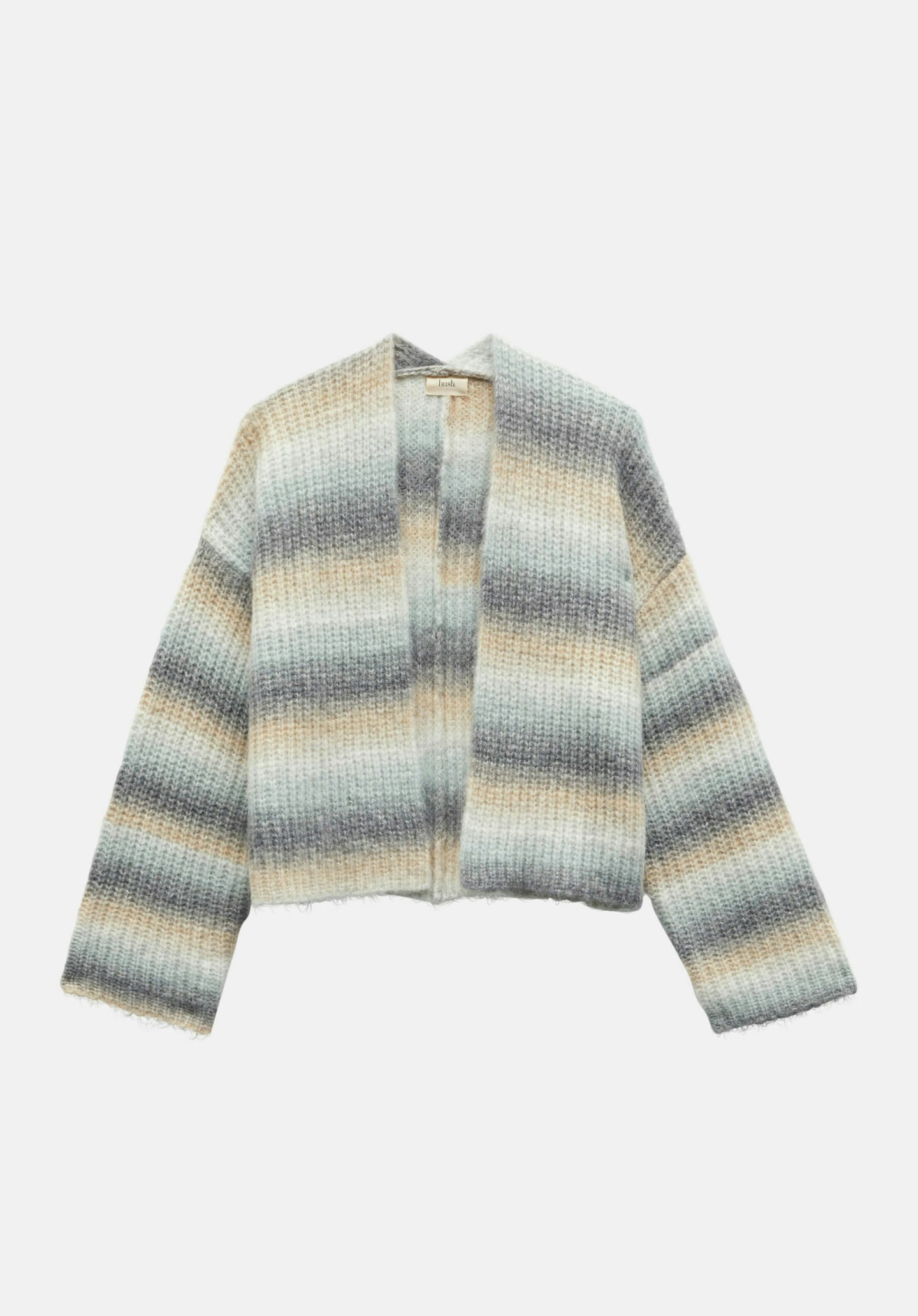 Hush, Fluffy Stripped Ombre Cardigan