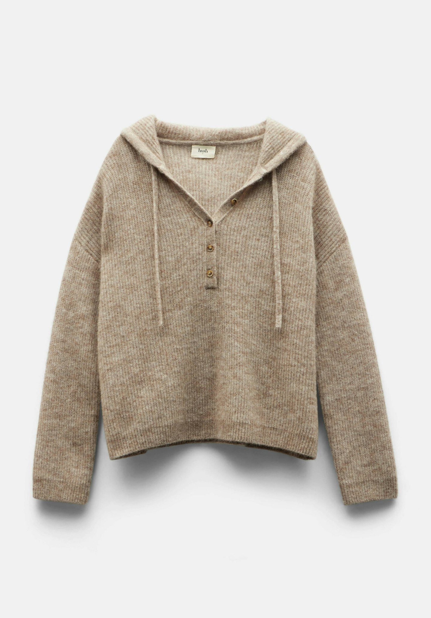 Hush, Halle Ribbed Wool-Blend Hoodie