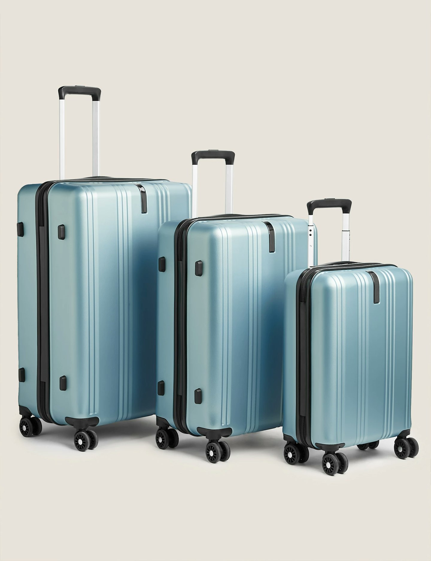 M&S COLLECTION Set of 3 Lisbon 4 Wheel Hard Shell Suitcases