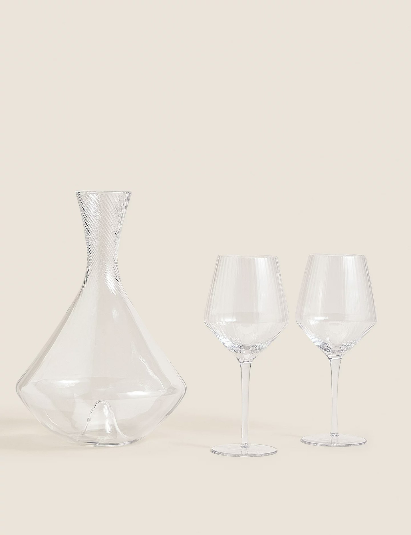 M&S COLLECTION Set of 2 Wine Glasses & Carafe Set