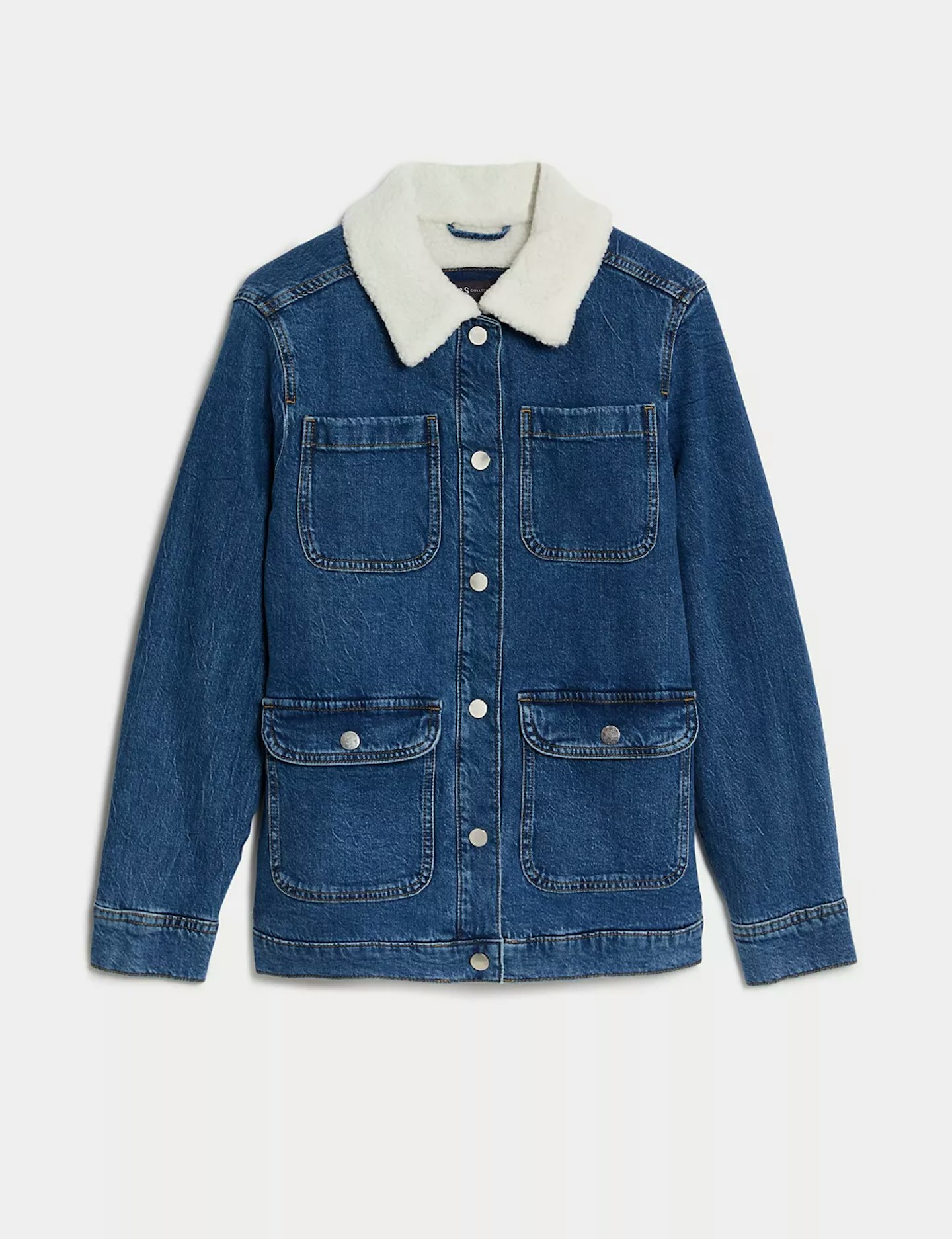 M&S, Denim Borg Lined Utility Jacket