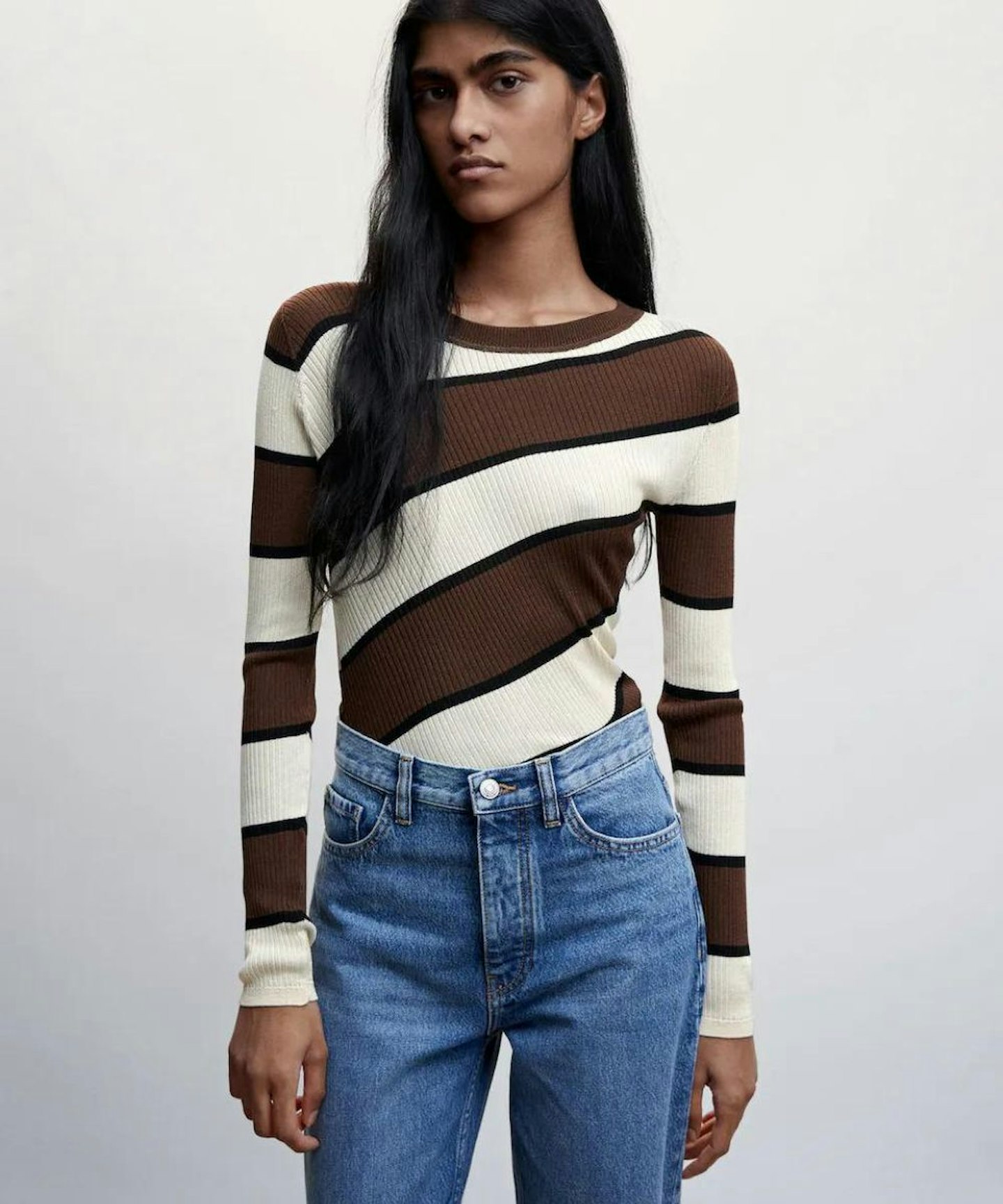 Striped Rib Sweater