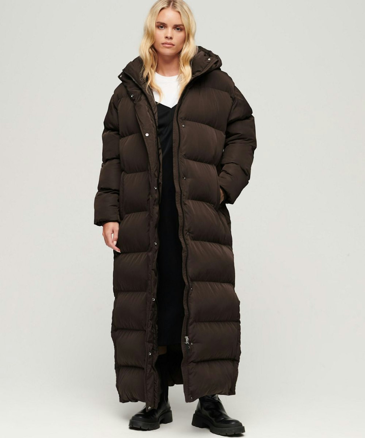 Superdry Hooded Relaxed Longline Puffer Coat