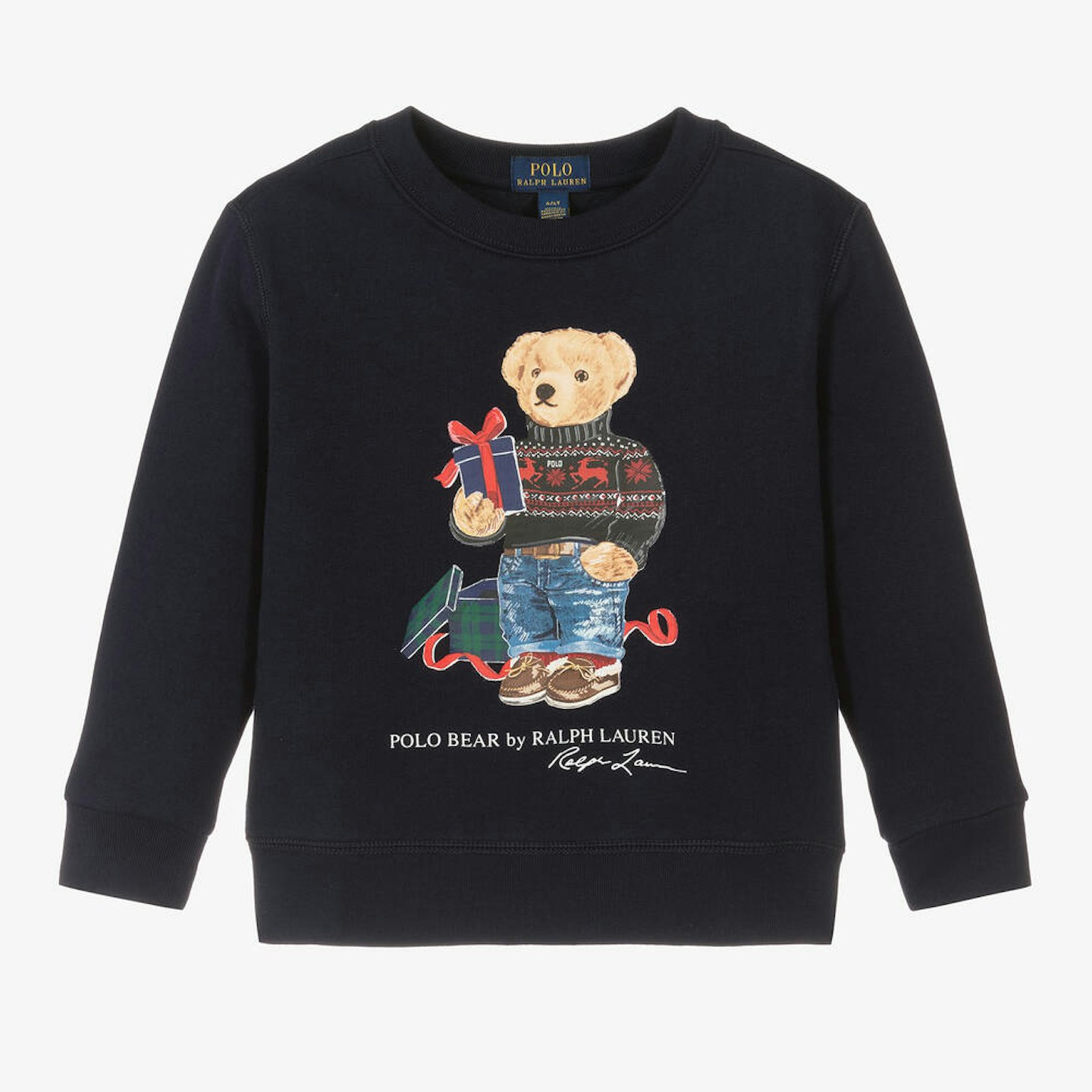 Best Christmas Gifts For Kids: Ralph Lauren Boys Navy Blue Polo Bear Sweatshirt