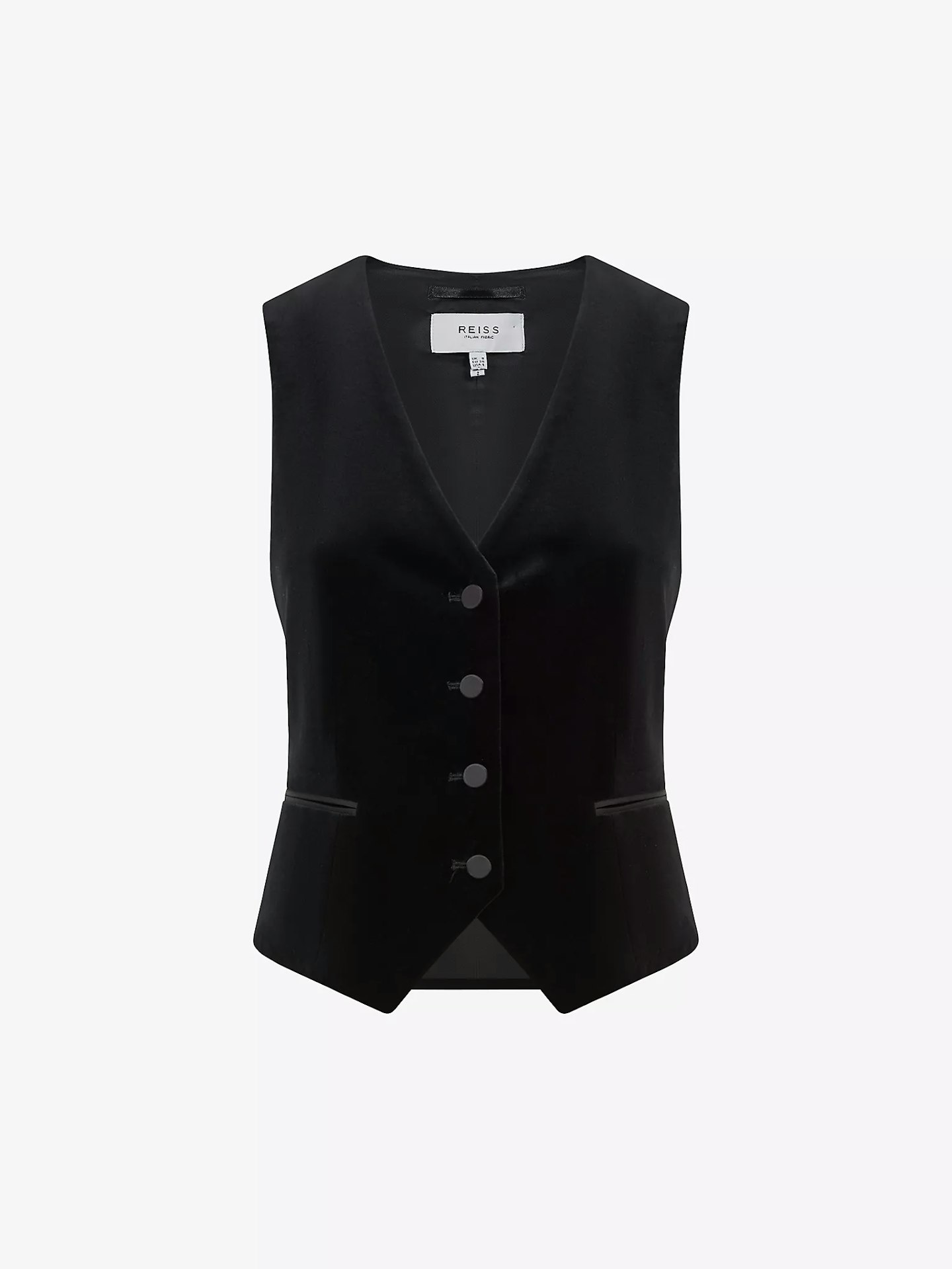 Reiss, Fitted Velvet Suit Waistcoat