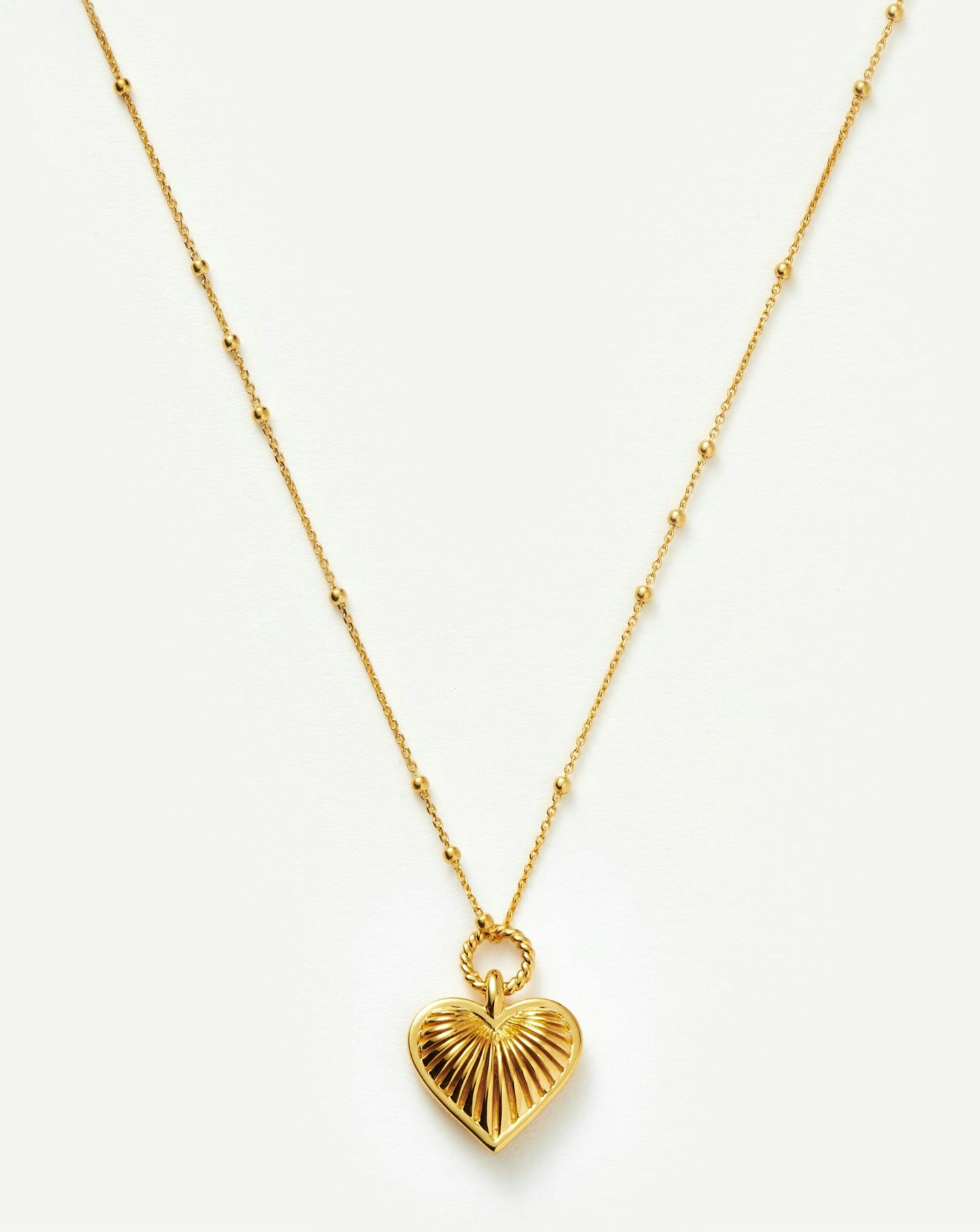 Missoma, Ridge Heart Charm Pendant Necklace