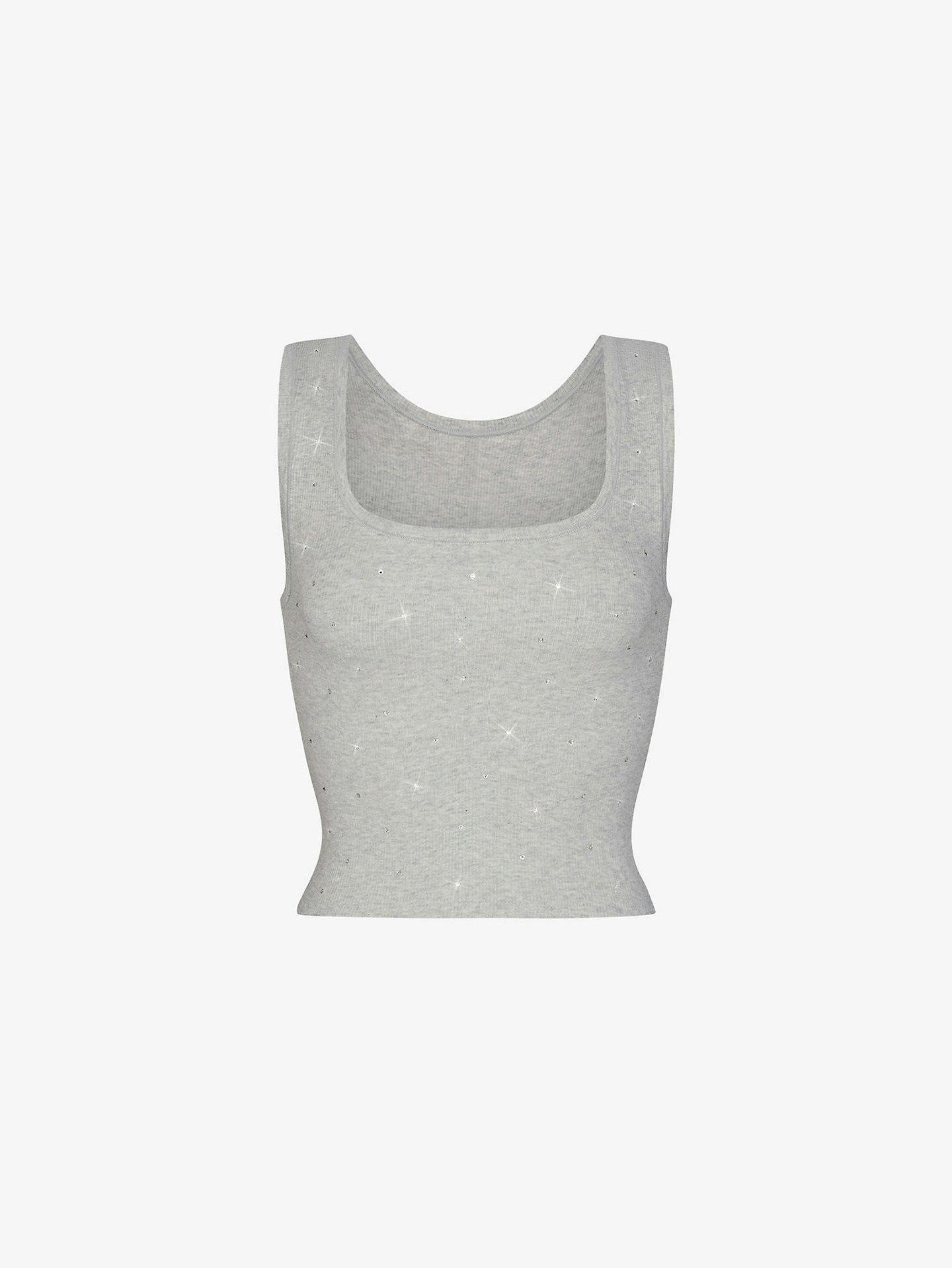 Swarovski x SKIMS, Crystal-Embellished Stretch-Cotton Top