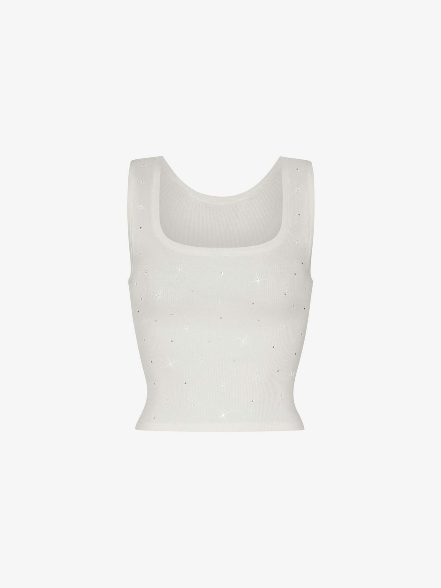 Swarovski x SKIMS, Crystal-Embellished Stretch-Cotton Top