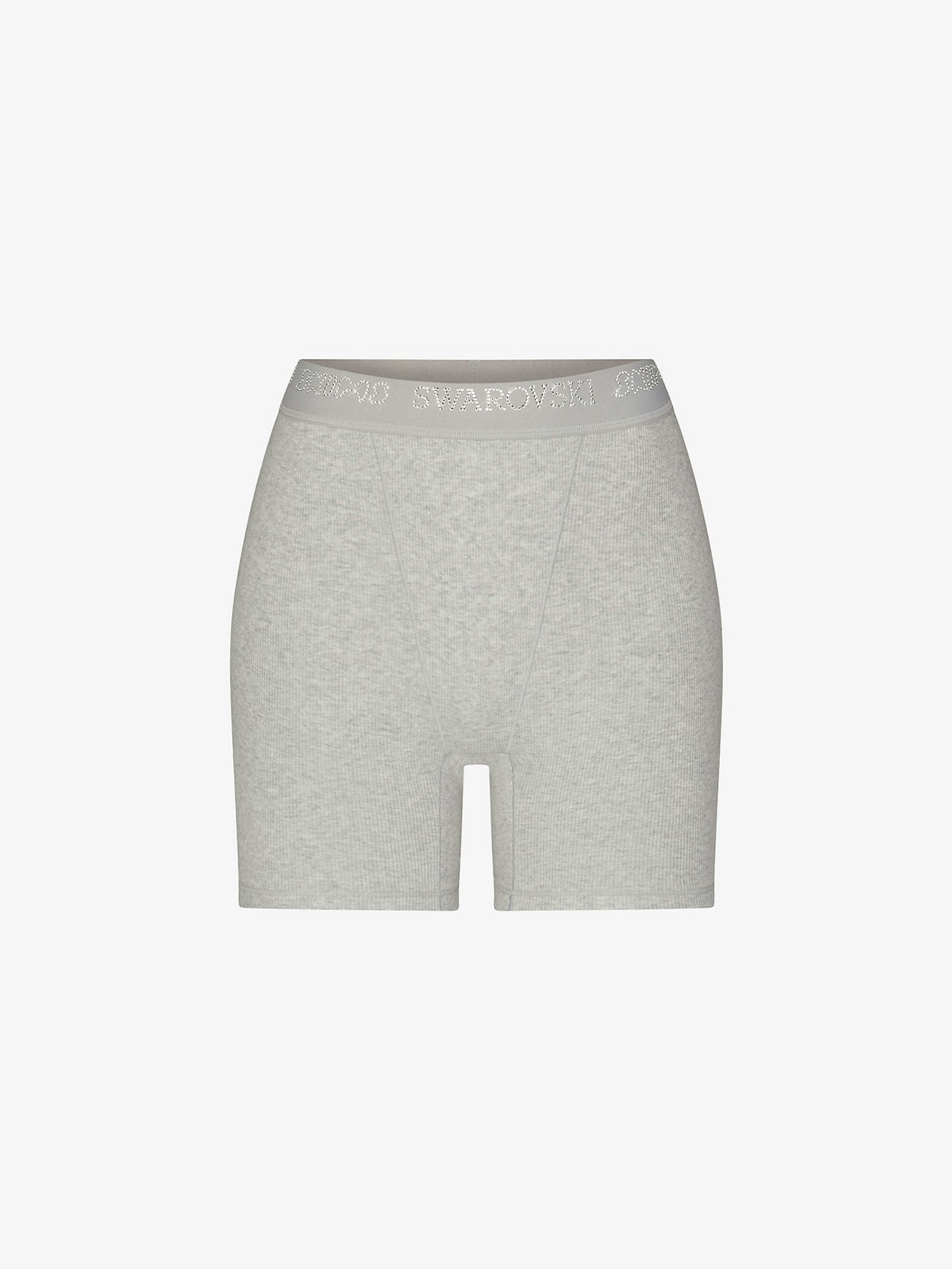 Swarovski x SKIMS, High-Rise Stretch-Cotton Boxer Shorts