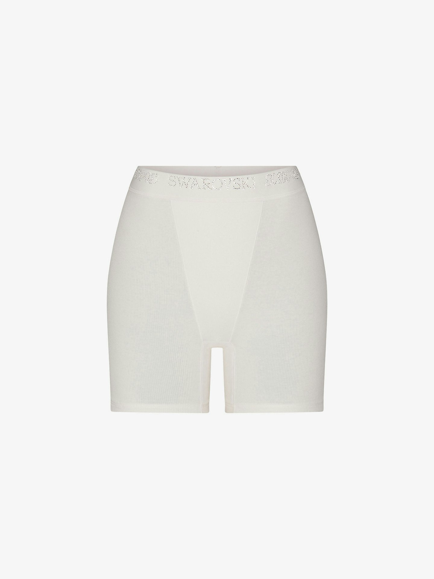 Swarovski x SKIMS, High-Rise Stretch-Cotton Boxer Shorts