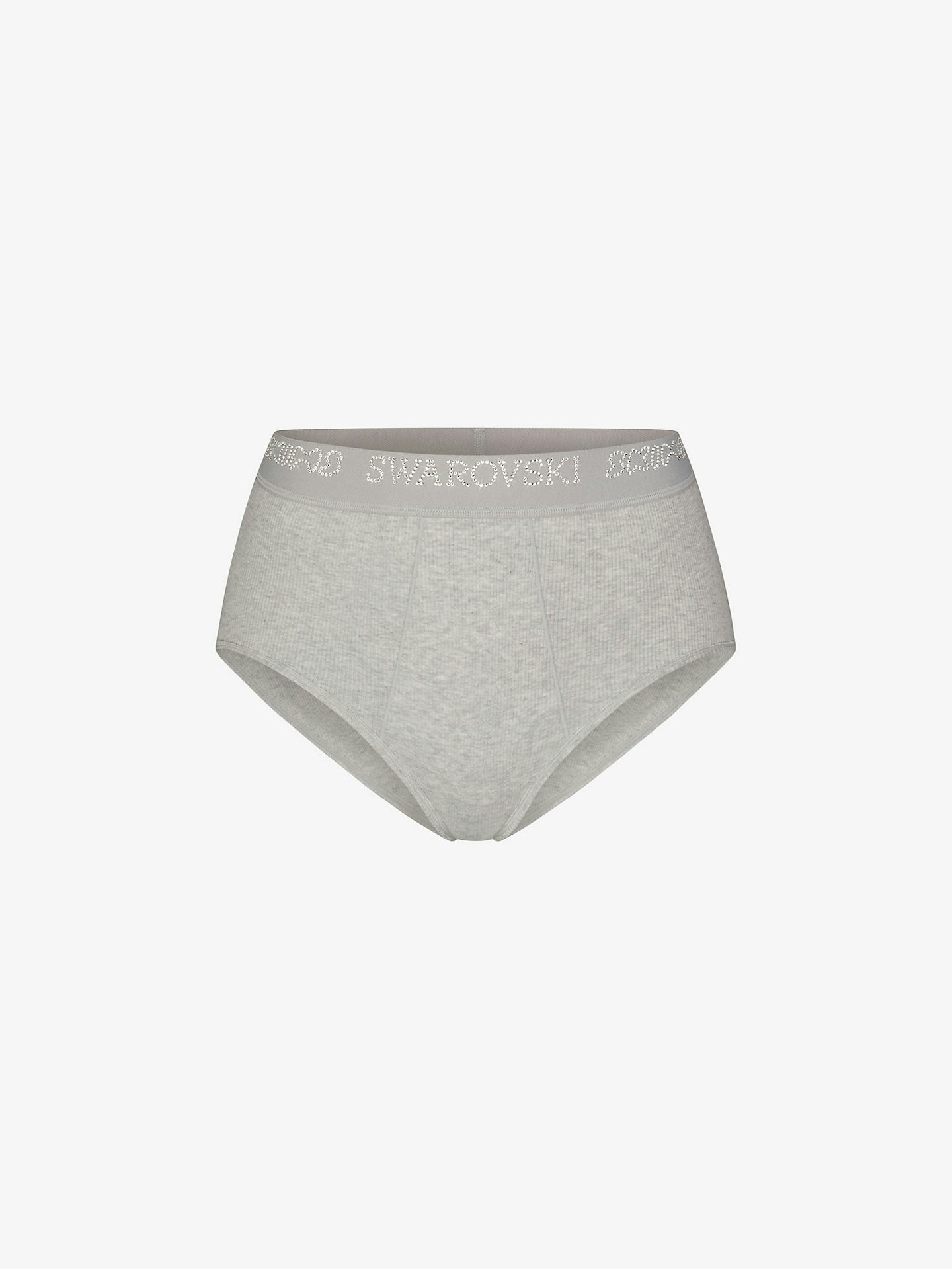 Swarovski x SKIMS, High-rise Stretch-Cotton Briefs