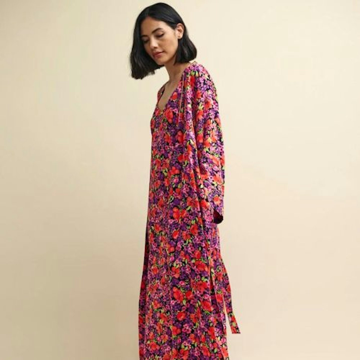 Nobody's Child, Bright Floral Pyjama Dressing Gown Robe