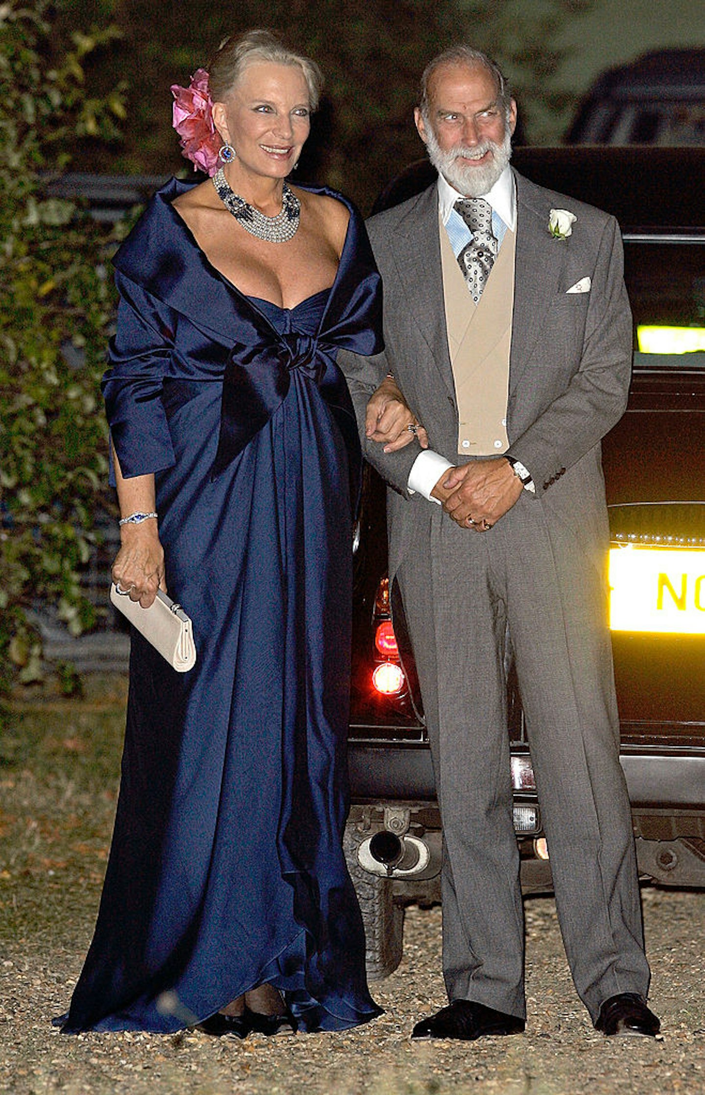 Princess Michael of Kent and HRH Prince Michael of Kent arrive at the home of Lady Annabel Goldsmith for an evening reception after attending the wedding of Lord Frederick (Freddie) Windsor and Sophie Winkleman on September 12, 2009 in London, England. (Photo by Indigo/Getty Images)