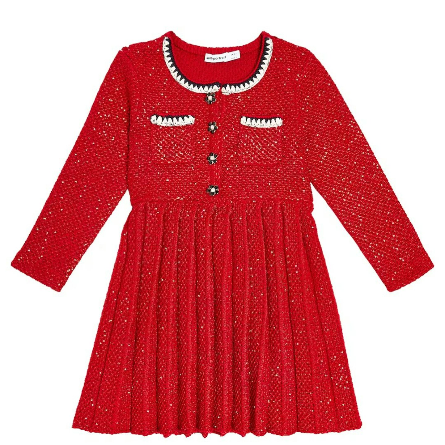 Best Christmas Day Outfits For Kids: Sequined knit dress