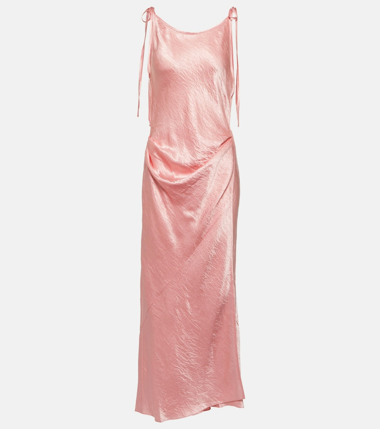 Acne Studios, Wrap Satin Midi Dress