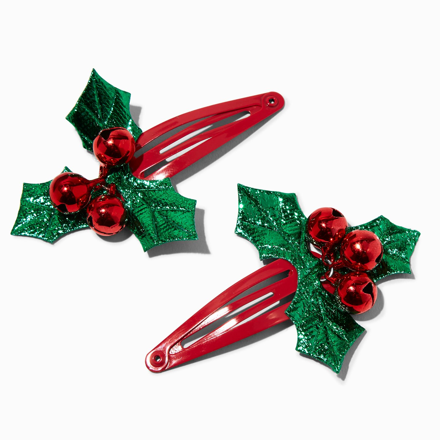 Claire's Accessories, Jingle Bells And Holly Snap Hair Clips