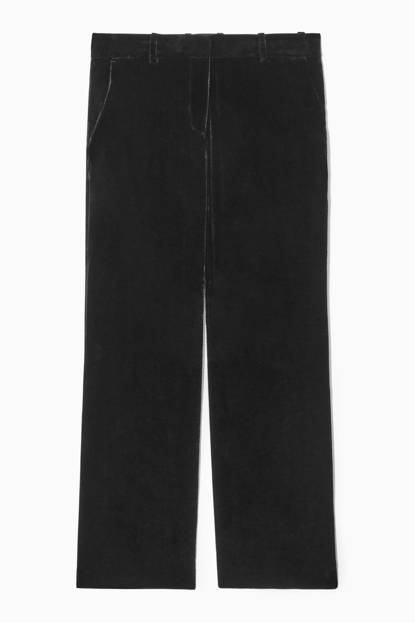 COS, Silk-Blend Velvet Straight-Leg Trousers