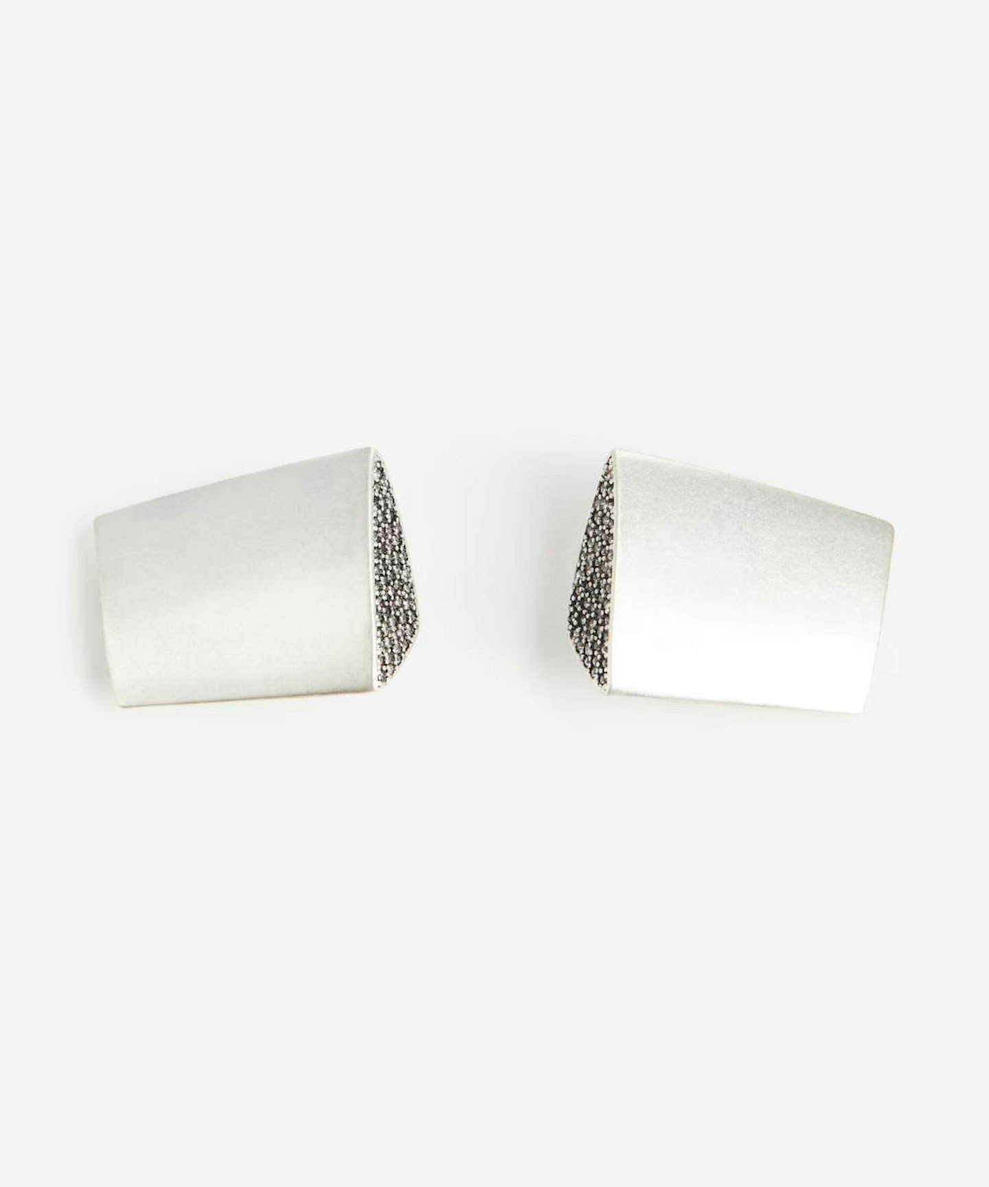Rhinestone-Embellished Clip Earrings