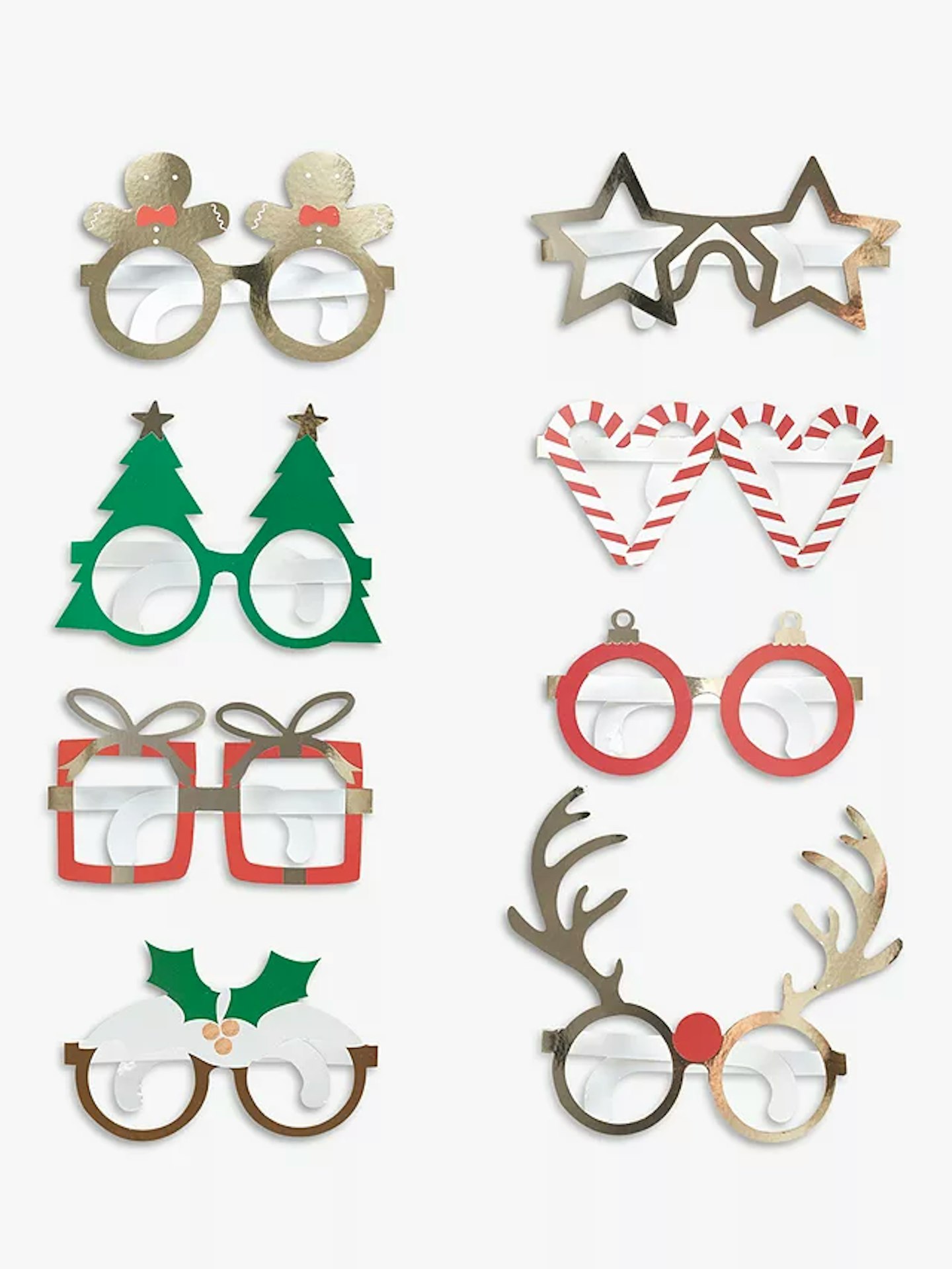 Ginger Ray, Novelty Christmas Glasses Pack Of 8