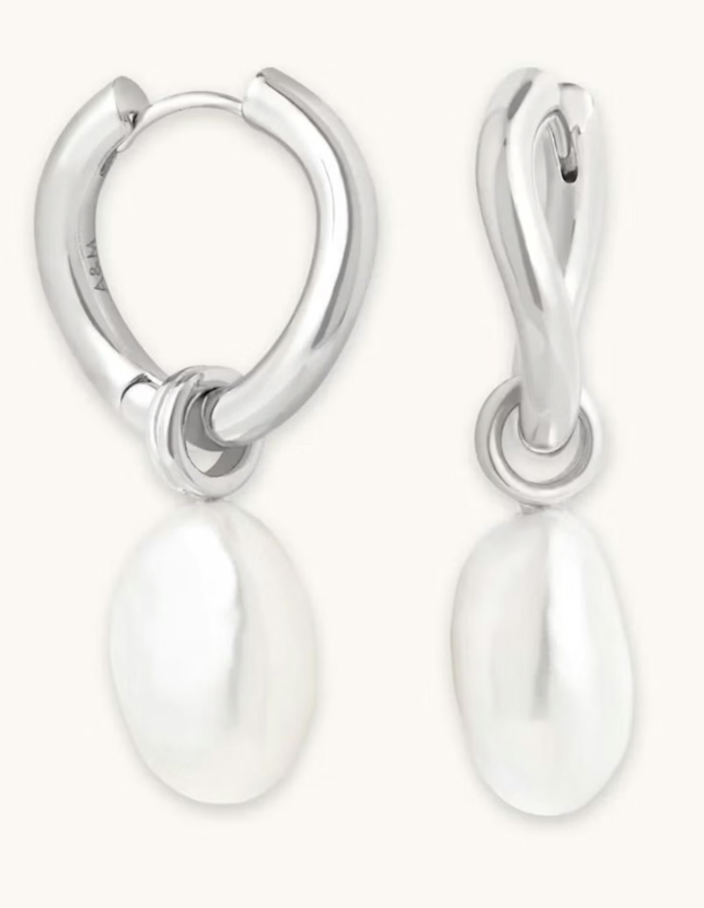 Astrid And Miyu Serenity Pearl Charm Earrings