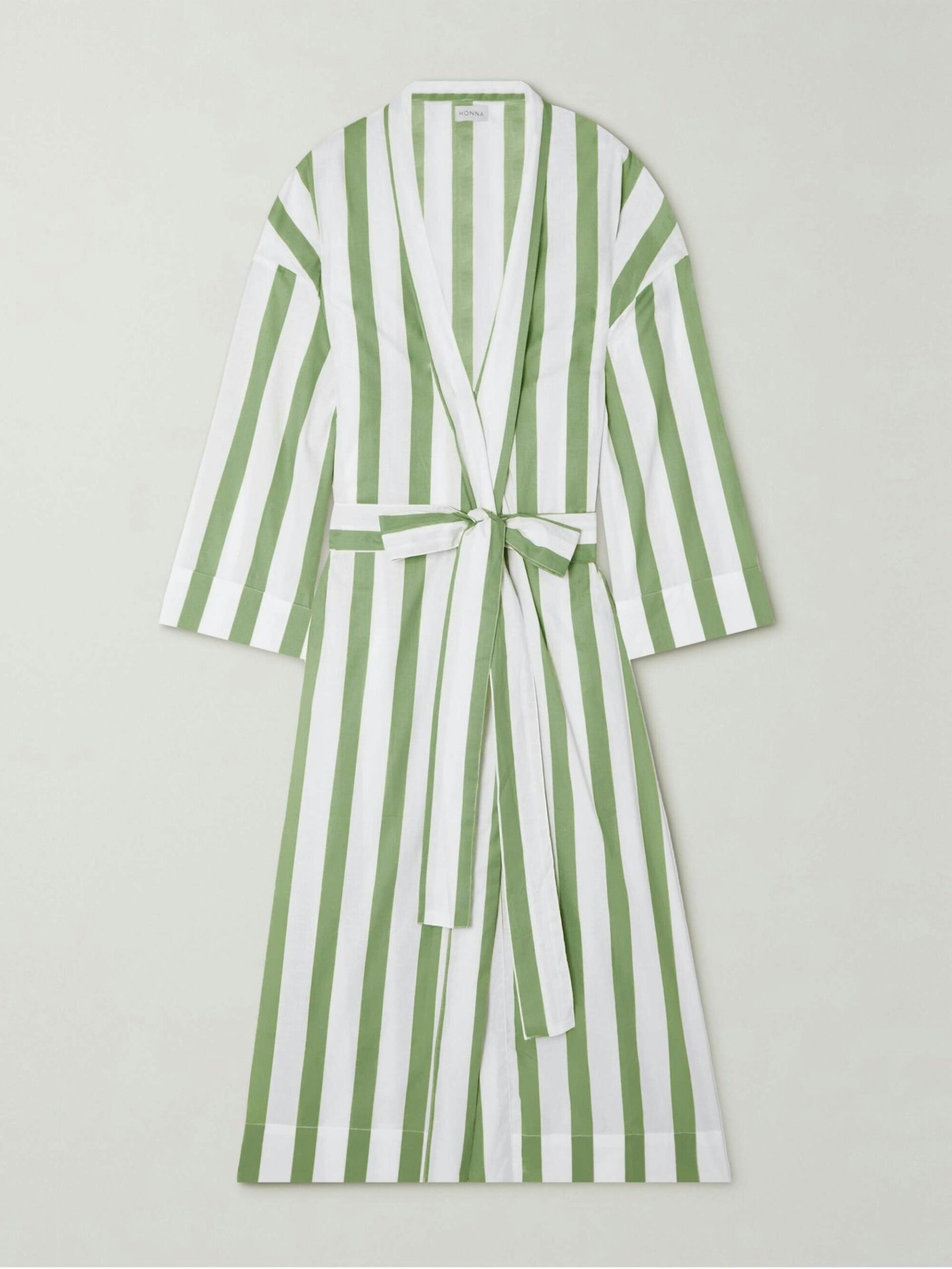 Honna, Striped Organic Cotton-Voile Robe