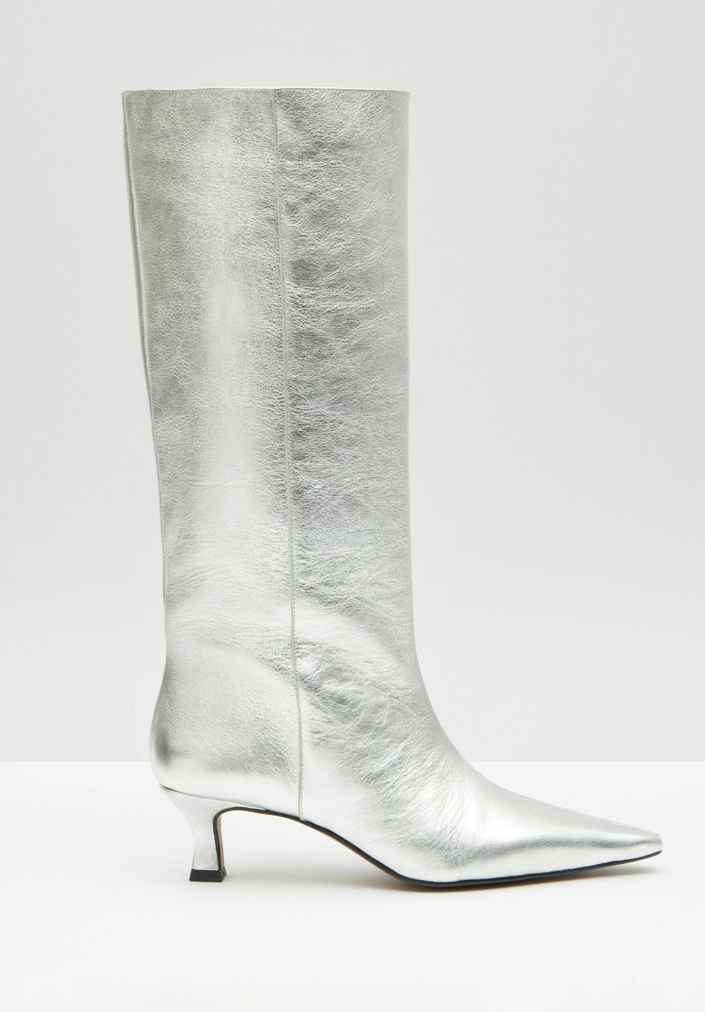 Hush, Camila Leather Kitten Heel Knee Boots