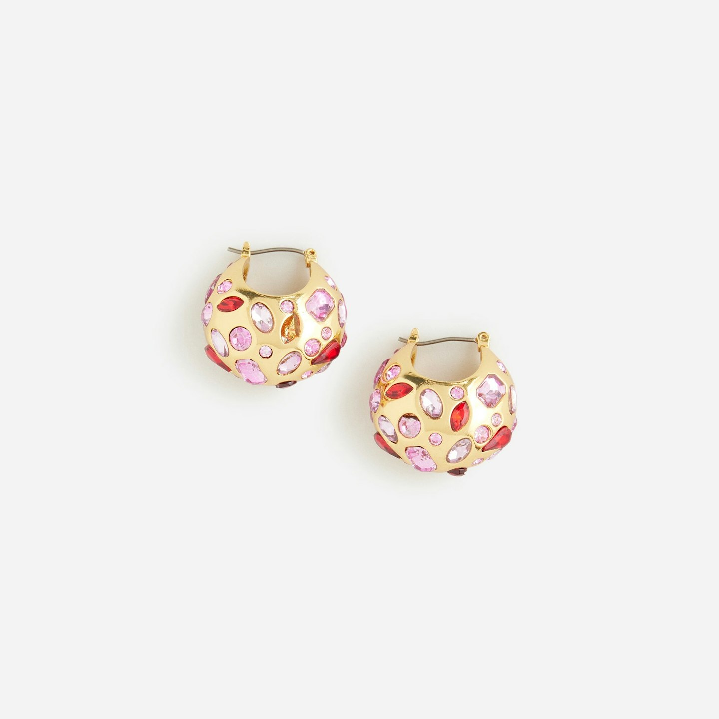 J.Crew, Crystal-Studded Huggie Hoop Earrings